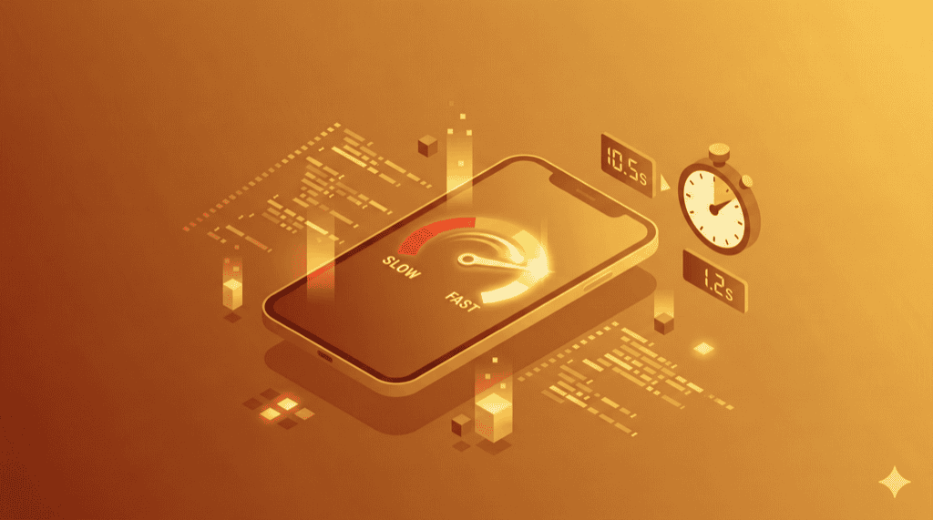 Appium performance optimization guide showing XPath vs accessibility ID speed comparison