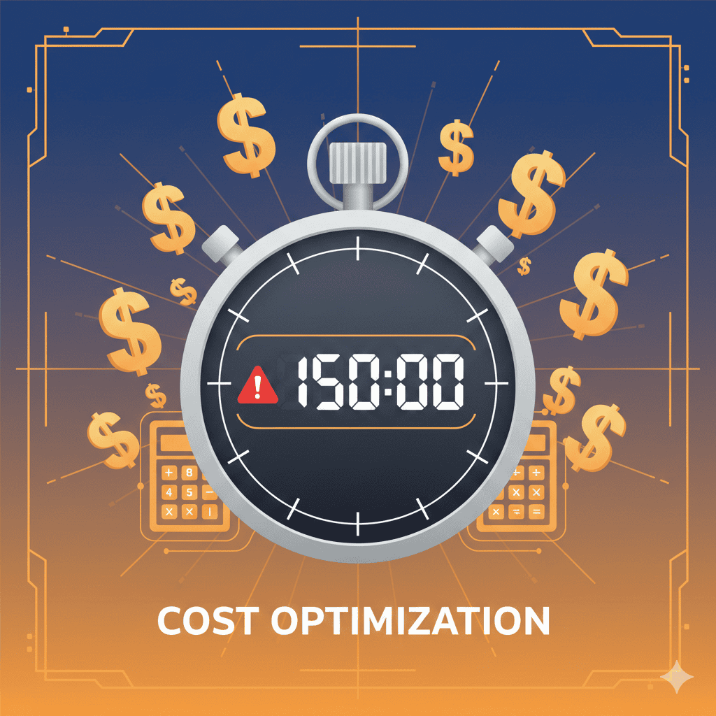 AWS Device Farm pricing breakdown showing the 150-minute limit and cost comparison