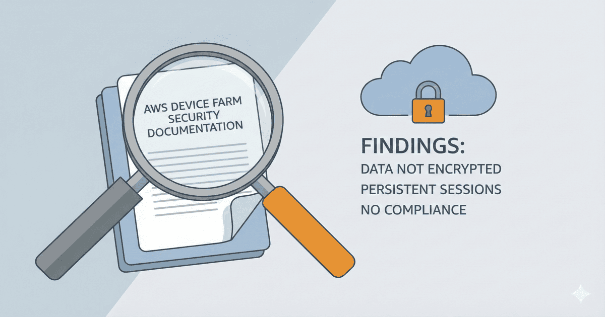 AWS Device Farm security documentation analysis