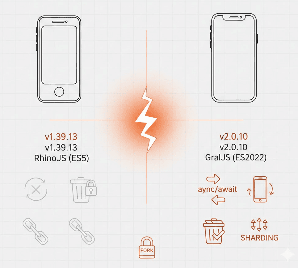BrowserStack Maestro version comparison chart showing 1.39.13 vs 2.0.10