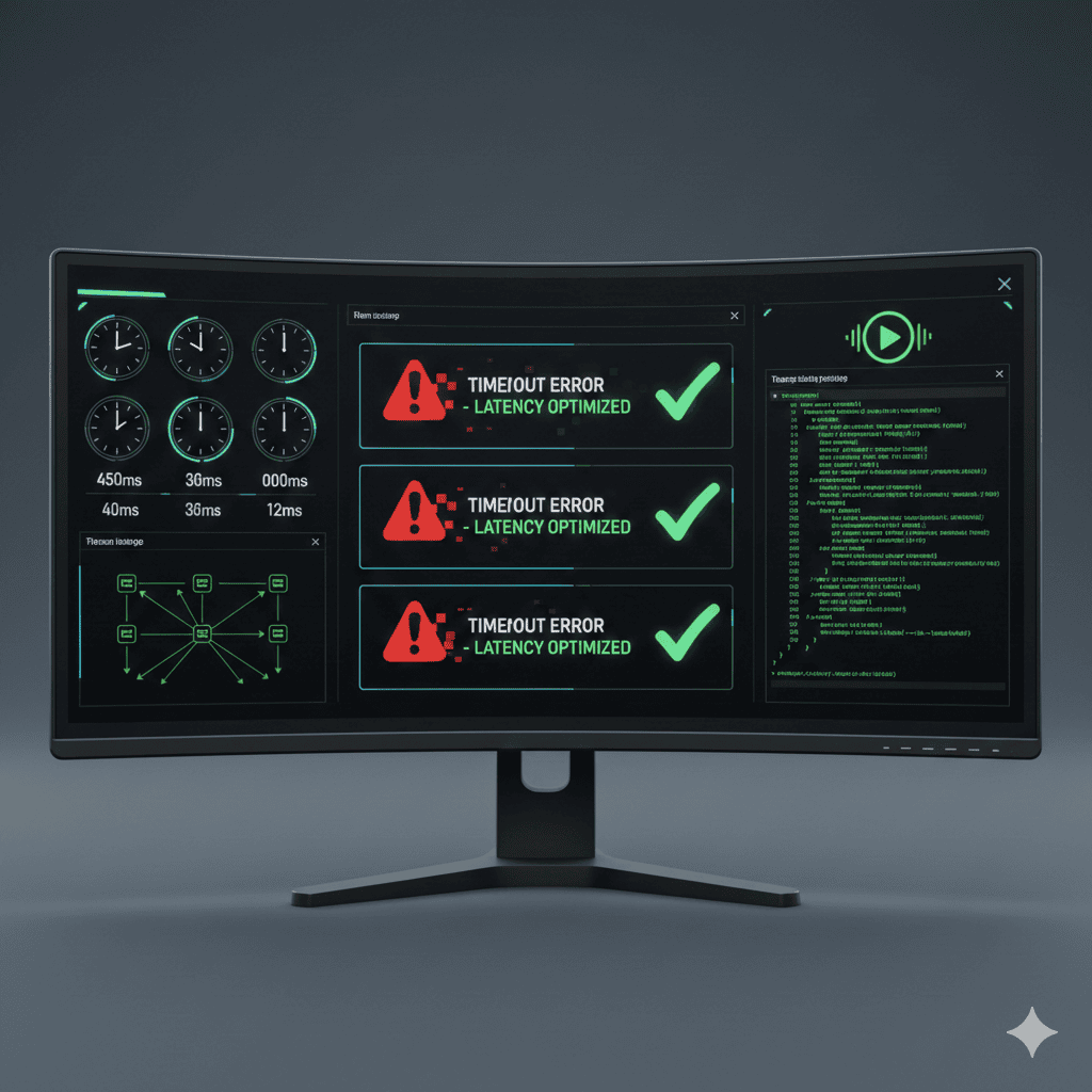 BrowserStack timeout debugging dashboard showing error types and solutions