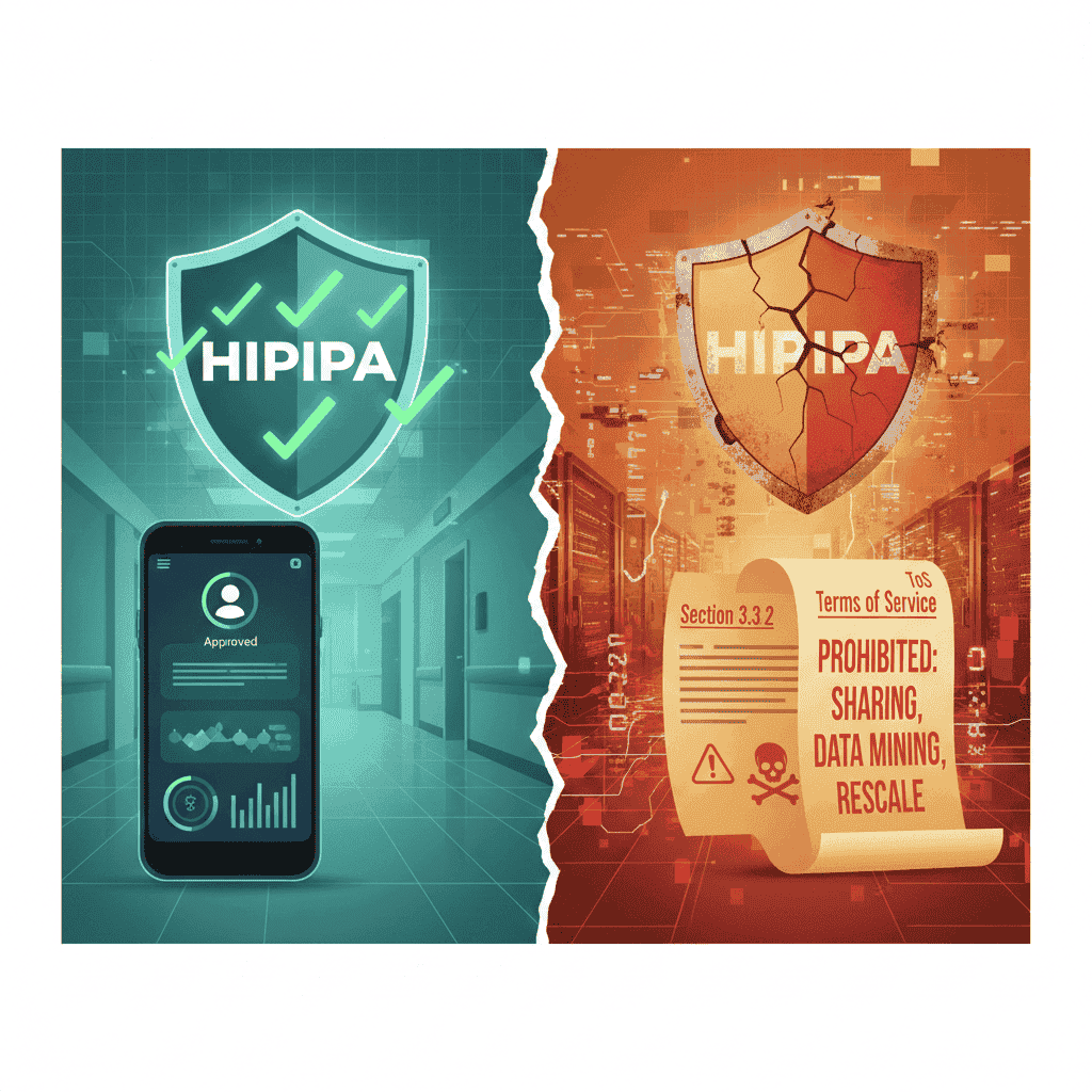 BrowserStack HIPAA compliance status showing no BAA available for healthcare testing