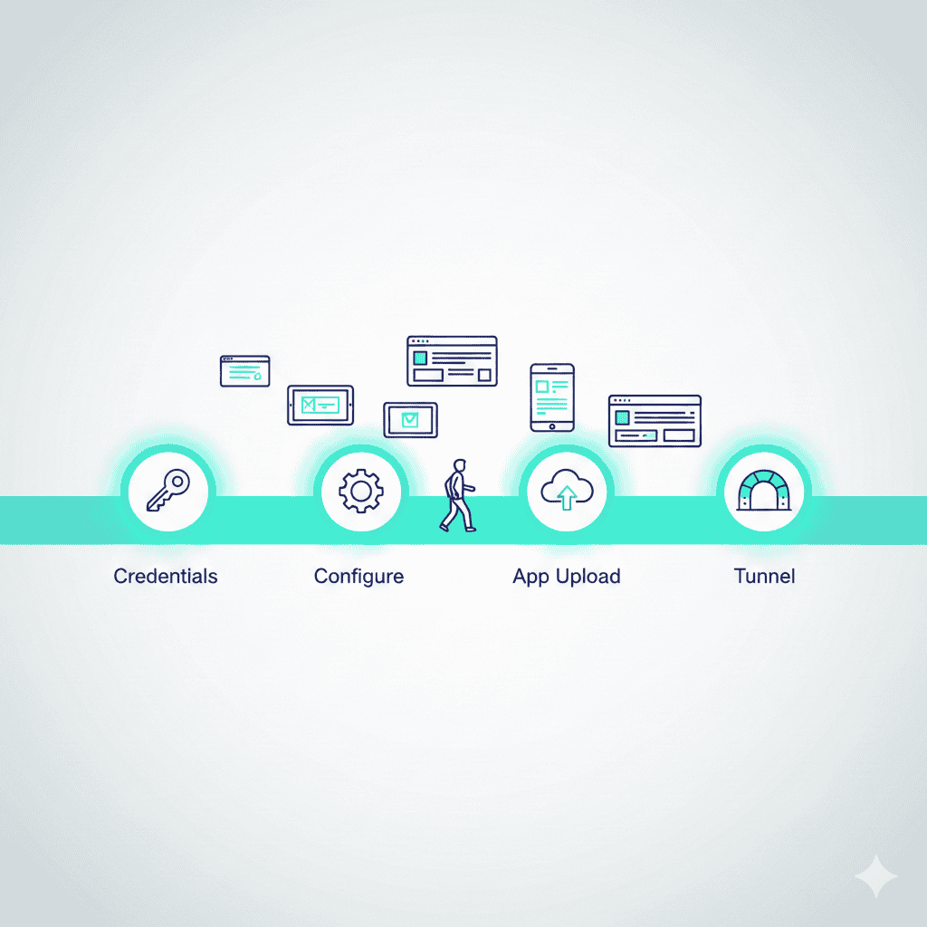 LambdaTest setup guide showing configuration steps