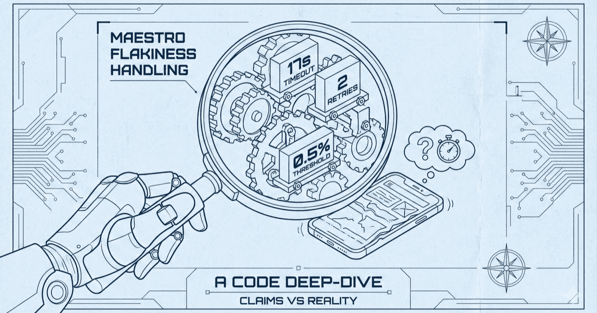 Maestro source code analysis showing hardcoded timeout values