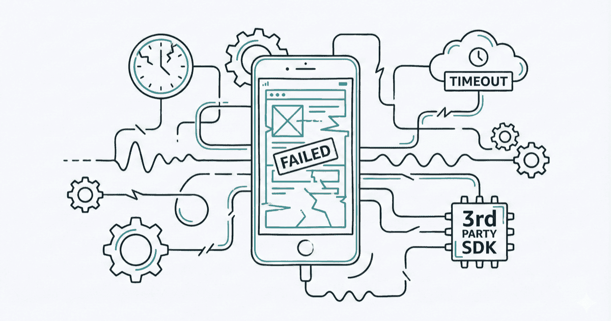 Diagram showing Maestro test failures in different environments