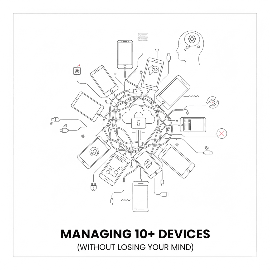 Managing multiple mobile devices for test automation