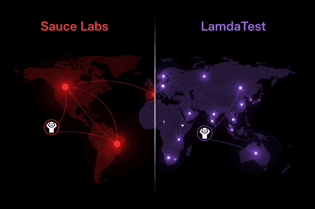 Sauce Labs vs LambdaTest comparison showing pricing and feature differences